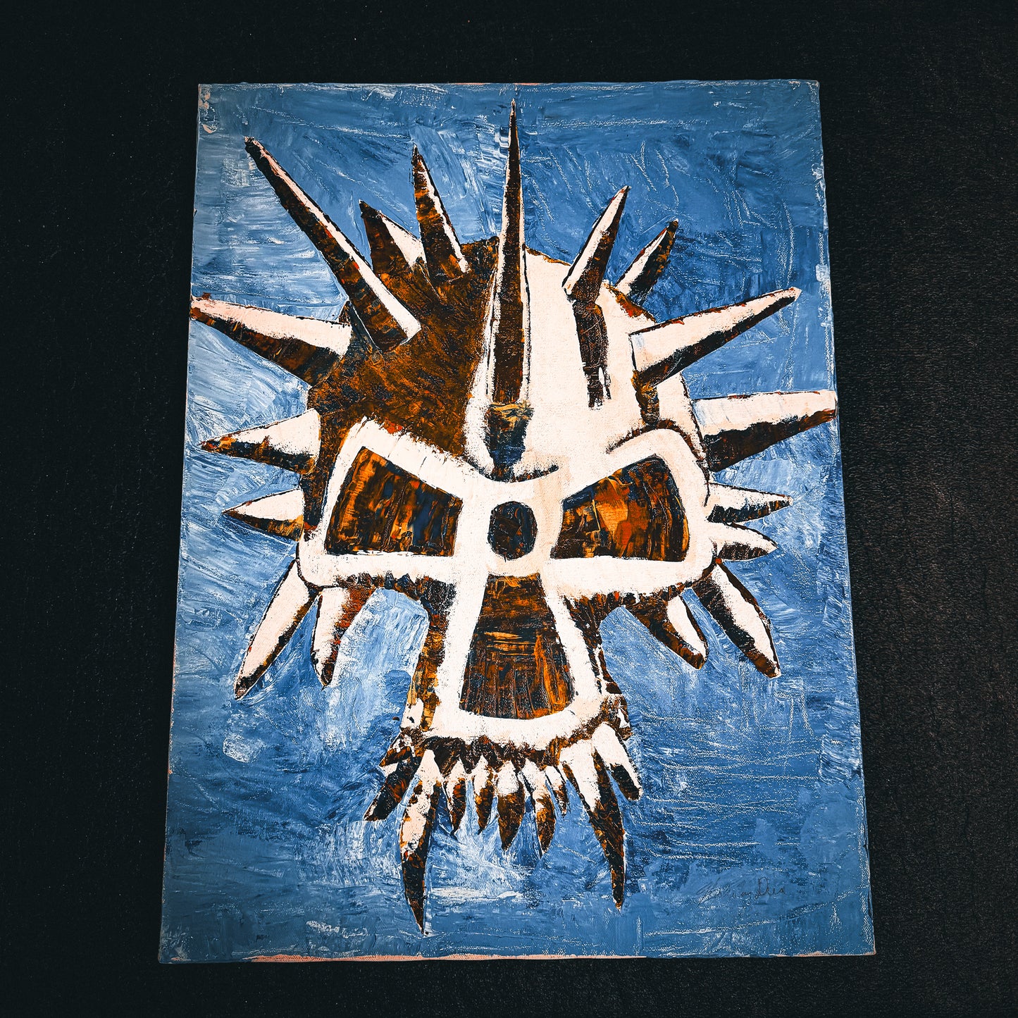 Spiked Skull painting